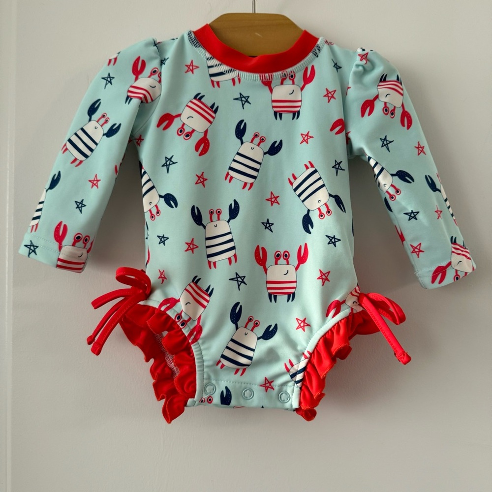 Caden Lane Baby Long Sleeve Rash Guard Swimsuit